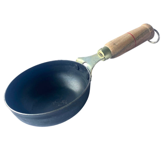 Iron Tadka Pan With Wooden Handle - 5 Inch