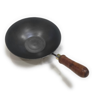 Iron Wok with Wooden Handle