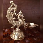 Brass Peacock Lamp